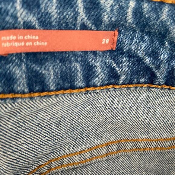 Pilcro Anthropologie Embroidered Patch Heart Words Jeans size 28 - Picture 9 of 11